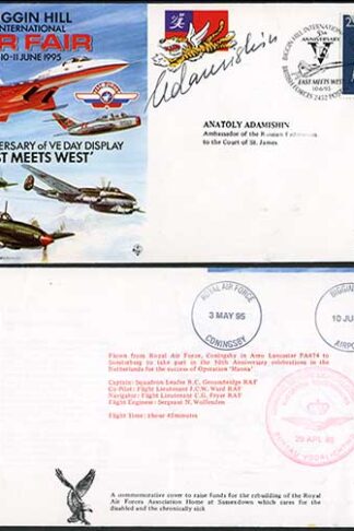 JS(CC)1e 50th Ann of VE Day Display East Meets West Signed by Anatoly Adamishin