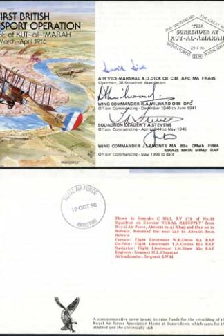 JS(CC)22c First British Air Transport Operation Signed by 4 (C)