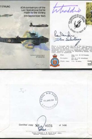 B28c 40th Ann Last Operational Sortie by Stirling Signed G Hammish Mahaddie