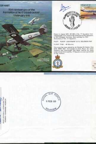 B16c 70th Ann Formation of No.17 Sqn RAF Signed by Sir P. Hine (A)