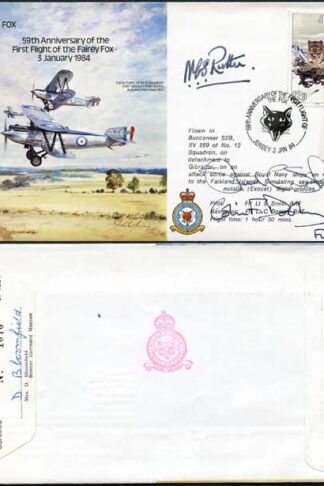 B15c 59th Ann 1st Flight of the Fairey Fox Signed by N.C.S. Rutter (B)