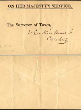 EO28 1d Pink On Her Majestys Service The Surveyor of Taxes Used