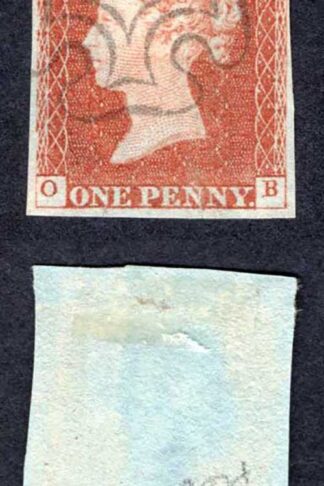 1841 Penny Red (OB) Very Fine Scottish Cross Four margins