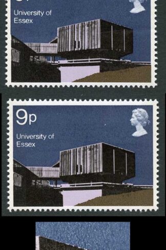 SG893Var 1971 9p University with Colour Shift (No White Line at top of Building)