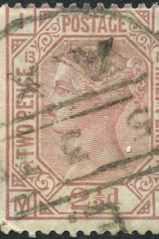 SG141 2 1/2d Rosy Mauve wmk Orb Plate 13 Cat 80 Pounds