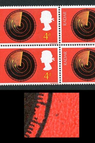 SG752a 1967 4d Discoverys with Broken Scale Variety Block of 4 U/M