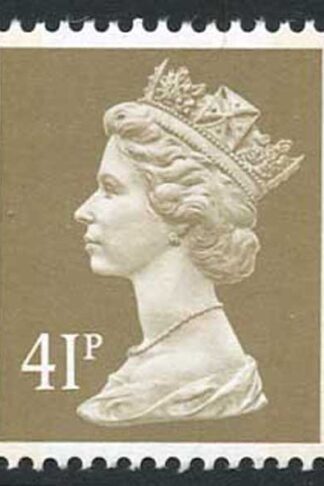 UG108 1993 Walsall 41p drab variety inset right phos band Full perfs