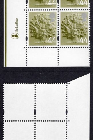 SGEN11b England 44p white borders cyl D1D2 no dot block HEAD TYPE 1 U/M