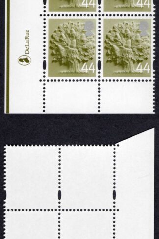 SGEN11b England 44p white borders cyl D1D2 no dot block HEAD TYPE 1 U/M