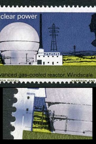SG704 1966 1/6 Technology with Blue Smudge Mark at Left U/M