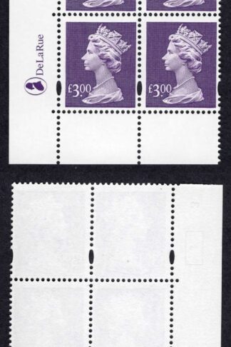 UC20 Three Pound Dull Violet De La Rue U/M Cylinder 3 Dot (3)
