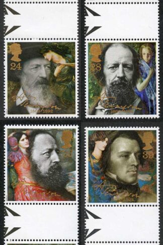 SG1607-10 1992 Tennyson set in Gutter Pairs U/M