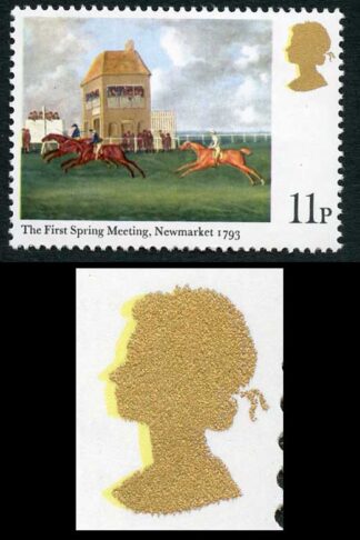 SG1089 1979 11p Derby with colour shift making Queens Head Glow U/M