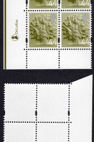 SGEN11b England 44p white borders cyl D1D2 no dot block HEAD TYPE 1 U/M