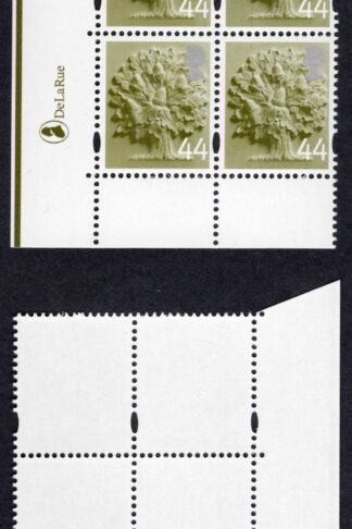 SGEN11b England 44p white borders cyl D1D2 no dot block HEAD TYPE 1 U/M