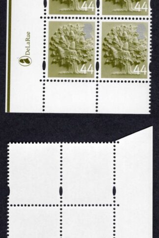 SGEN11b England 44p white borders cyl D1D2 no dot block HEAD TYPE 1 U/M