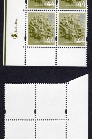 SGEN11b England 44p white borders cyl D1D2 no dot block HEAD TYPE 1 U/M