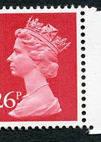 SGX918 1987 26p rosine 2-B u/m ex 5 P and O booklet cat 15 Pounds