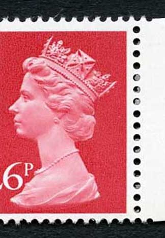 SGX918 1987 26p rosine 2-B u/m ex 5 P and O booklet cat 15 Pounds