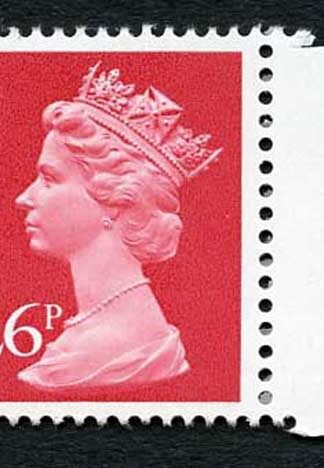SGX918 1987 26p rosine 2-B u/m ex 5 P and O booklet cat 15 Pounds