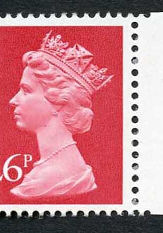 SGX918 1987 26p rosine 2-B u/m ex 5 P and O booklet cat 15 Pounds