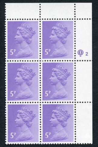 SGX1003 1980 Questa 5p light violet fine Q2 upper plate u/m
