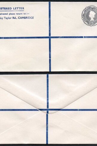 RS8 1/3 Grey Stamped to Order Registered Envelope size 88 x 150 mm Superb Mint