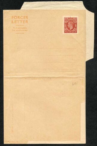 APF6 1 1/2d Forces Airmail Lettersheet SOLID Address line mint
