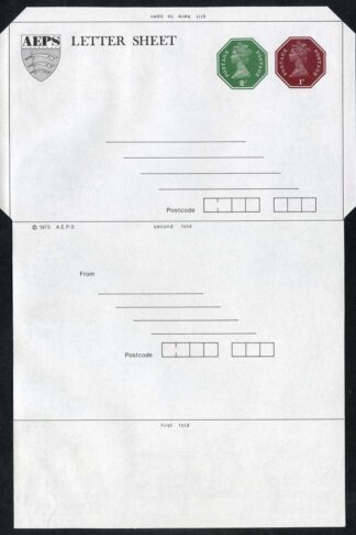 1p and 2p AEPS Stamped to Order Lettersheet