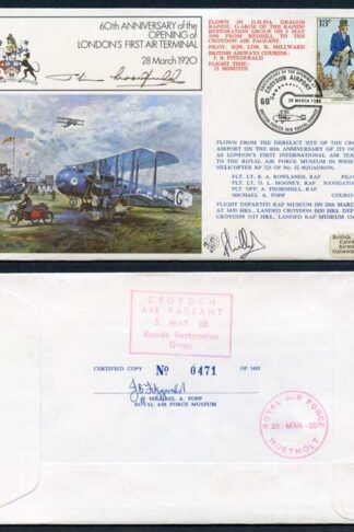 FF14c 60th Ann Opening of Londons 1st Air Terminal Signed by Masefield (B)