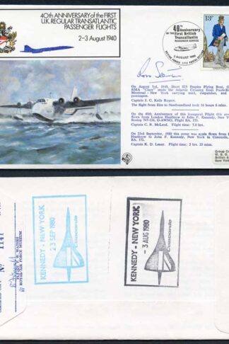 FF21c 1st UK Regular Transatlantic Passenger Flights Signed by R. Stainton