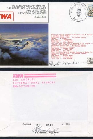 FF26c 1st Coast to Coast in the US. NY to LA Signed by Silas Morehouse