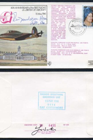 FF30c 1st Flight of a British Jet Aircraft Signed by E.M Donaldson (A)