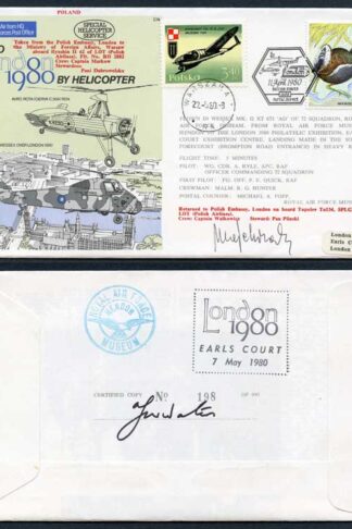 C74c To London by Helicopter 1980 Signed by Colonel Aleksander Majchrzak (B)