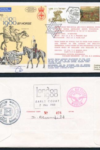 C65c To London by Horse Signed by Brigadier General Eitan Barak (Q)