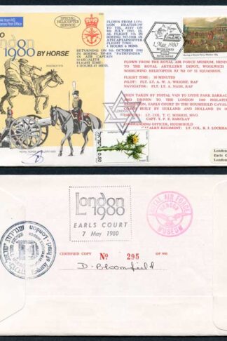 C65c To London by Horse Signed by Brigadier General Eitan Barak (R)