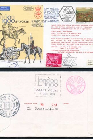 C65c To London by Horse Signed by Brigadier General Eitan Barak (AA)