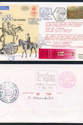 C65c To London by Horse Signed by Brigadier General Eitan Barak (AB)