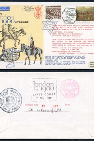 C65c To London by Horse Signed by Brigadier General Eitan Barak (AC)