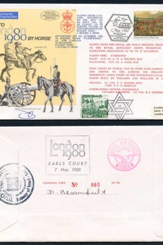 C65c To London by Horse Signed by Brigadier General Eitan Barak (AD)