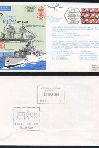 C70b To London by Ship 1980 Signed by Lt Cdr Gardner (D)