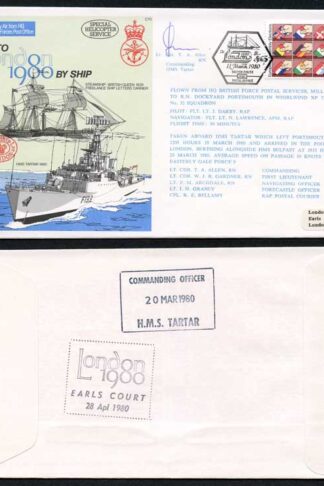 C70b To London by Ship 1980 Signed by Lt Cdr Allen