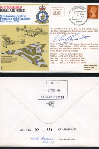 RAF40c No.35 Squadron RAF Signed by AVM D.C.T. Bennett (B)