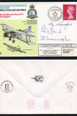 RAFSP2e No.605 (County of Warwick) Signed by the 2 Pilots and E.W. Wright (B)