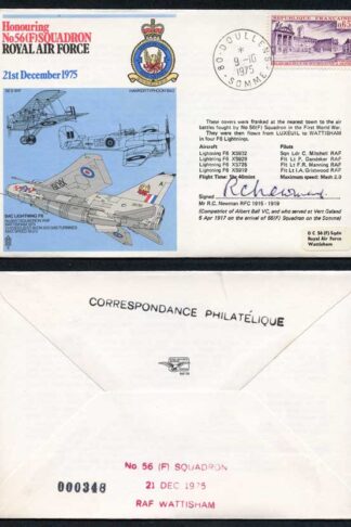 RAF38c Honouring No.56(F) Squadron RAF Signed by R.C. Newman (B)