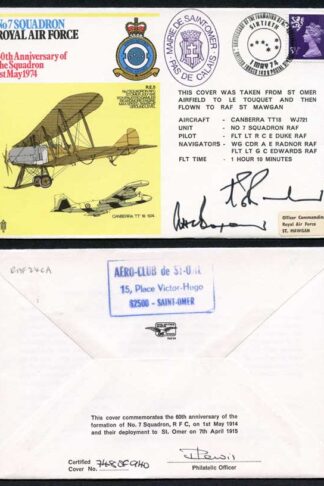 RAF24c No.7 Sqn 60th Ann of the Squadron Signed by A.E. Radnor (B)