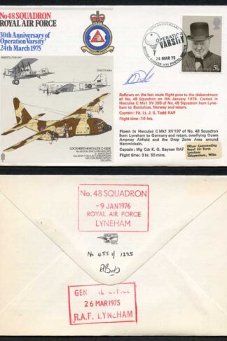 RAF32e No.48 Squadron RAF Signed by Captain J.S. Todd