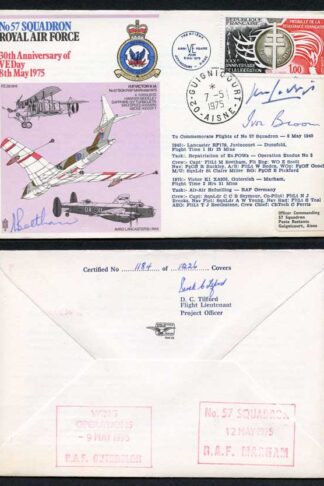 RAF33d 30th Anniversary of VE Day Signed by Ivor Broom and Sir Michael Beetham