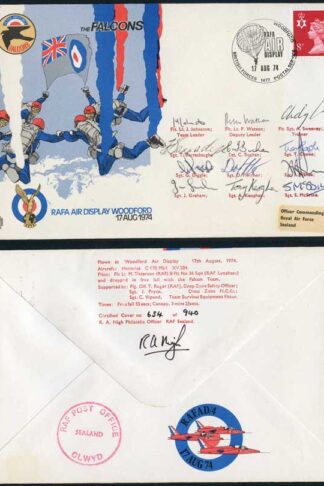 AD4c The Falcons RAFA Air Display Woodford Team Signed