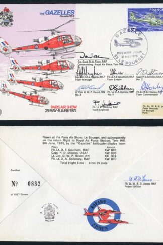 AD9d The Gazelles Paris Air Show Team Signed (B)